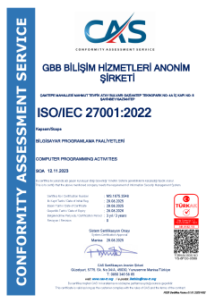 ISO/IEC 27001 Sertifikası
